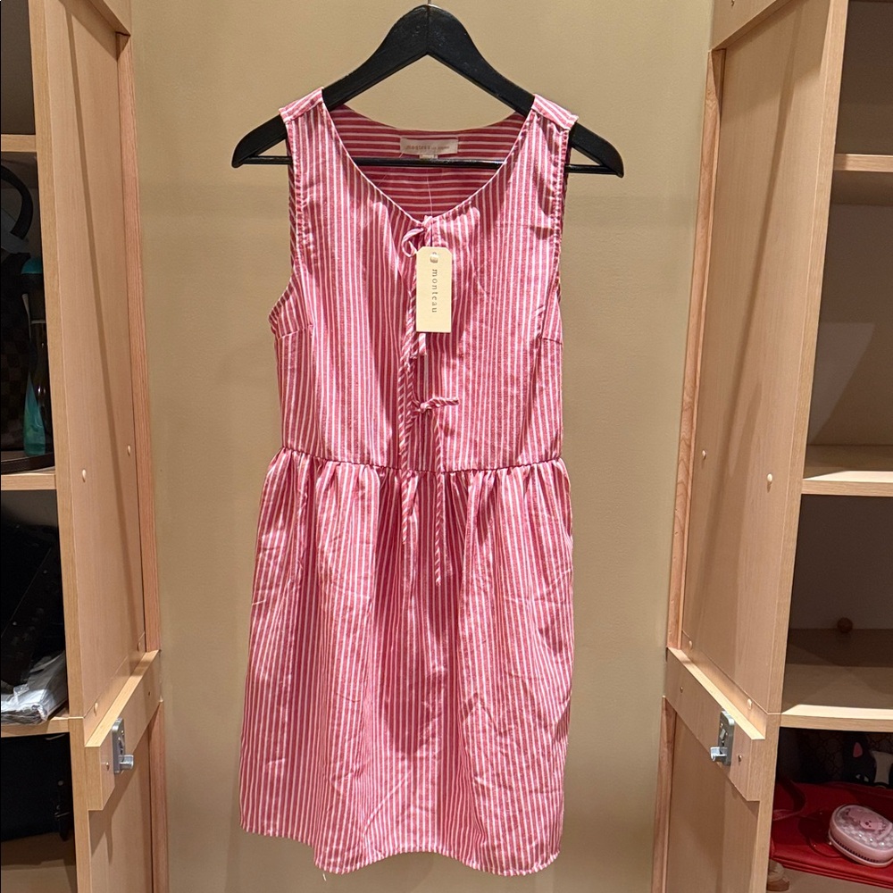Pink Striped Women Dress